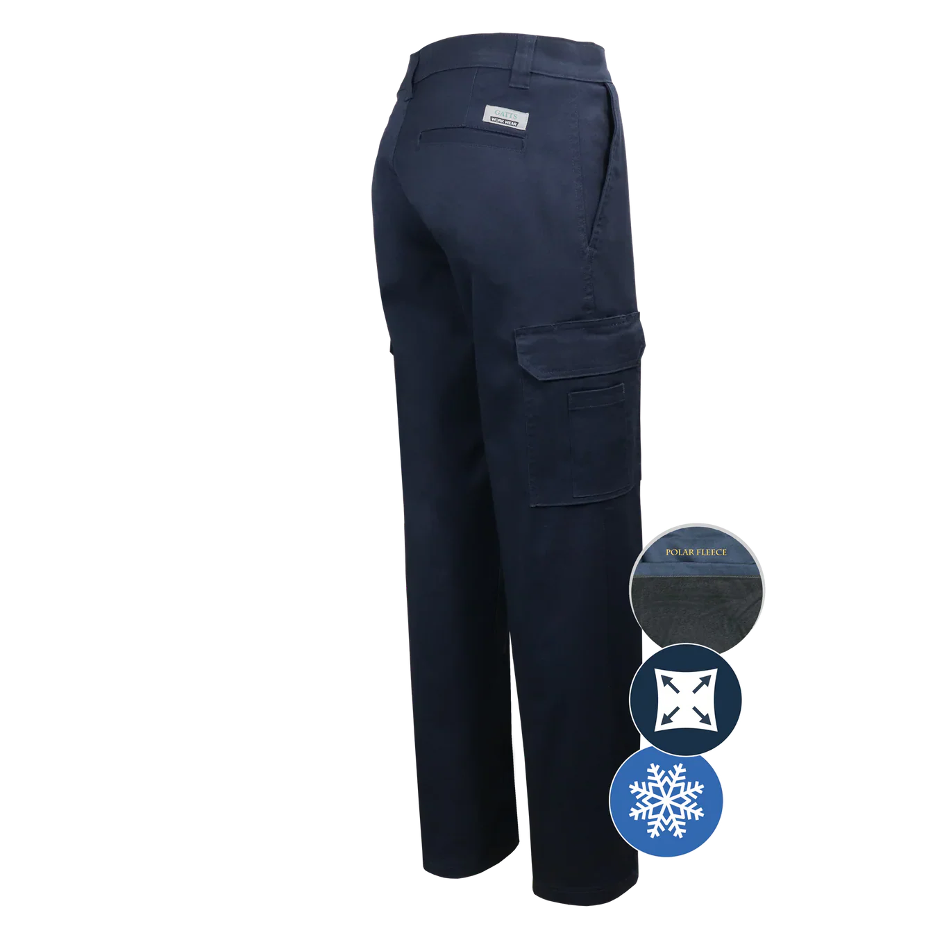 PANTALONS DE TRAVAIL CARGO EXTENSIBLES DOUBLÉS MODÈLE 011EXD - VÊTEMENTS - PANTALONS DOUBLÉS