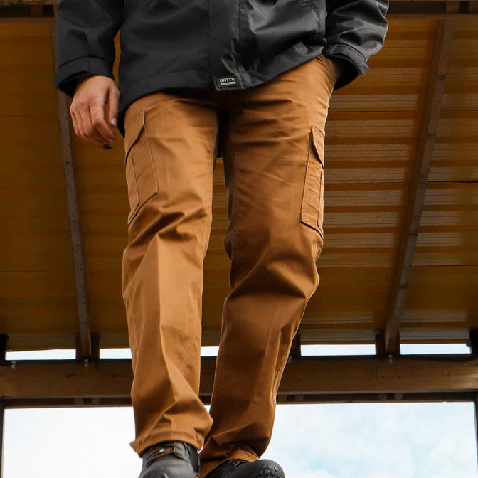 PANTALONS DE TRAVAIL CARGO EXTENSIBLES MODÈLE 011EX - TAN / 28 / 32 - VÊTEMENTS - PANTALONS DE TRAVAIL