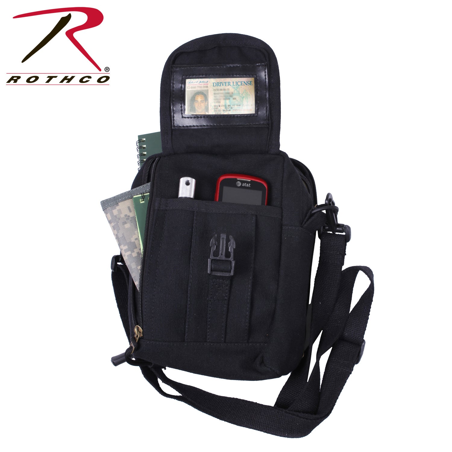 POCHETTE EN CANVAS ÉPAIS POUR PASSEPORT - SACS ET RANGEMENT - SACS BANDOUILÈRE