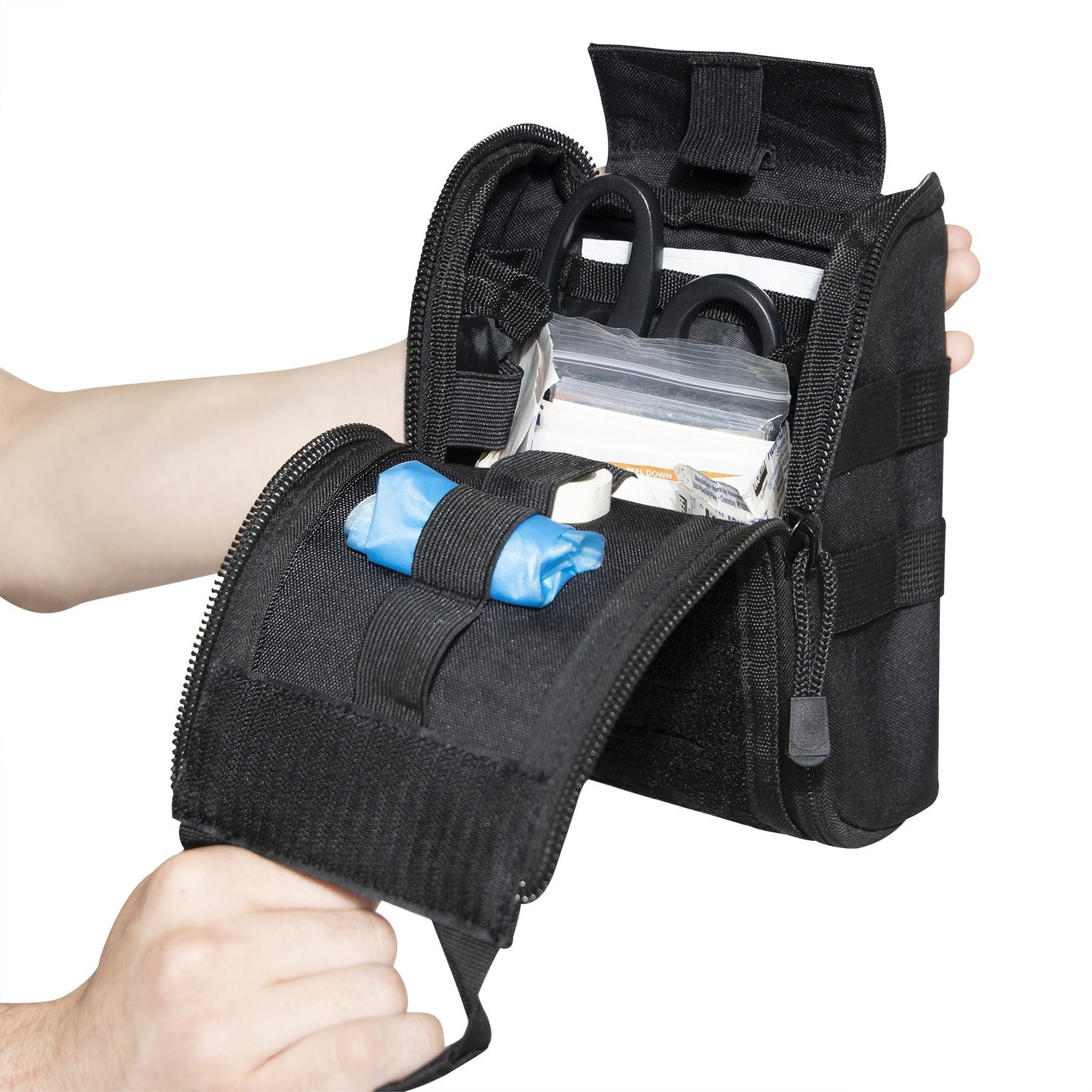 POCHETTE MÉDICALE M.OL.L.E À DÉPLOIEMENT RAPIDE NOIR - ÉQUIPEMENT TACTIQUE - POCHETTES MOLLE