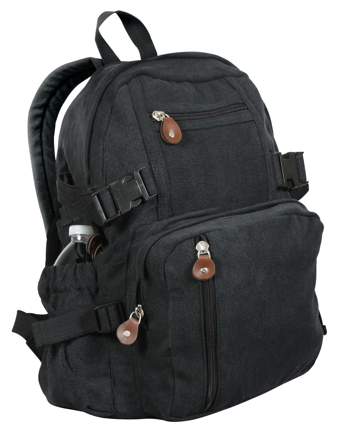 SAC À DOS COMPACT EN CANVAS VINTAGE - NOIR - SACS ET RANGEMENT - SACS À