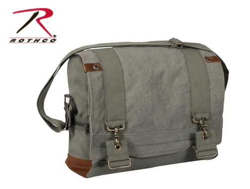 SAC EN CANVAS DE MESSAGER POUR PILOTE DE B-15 - VINTAGE - SACS ET RANGEMENT - SACS BANDOUILÈRE