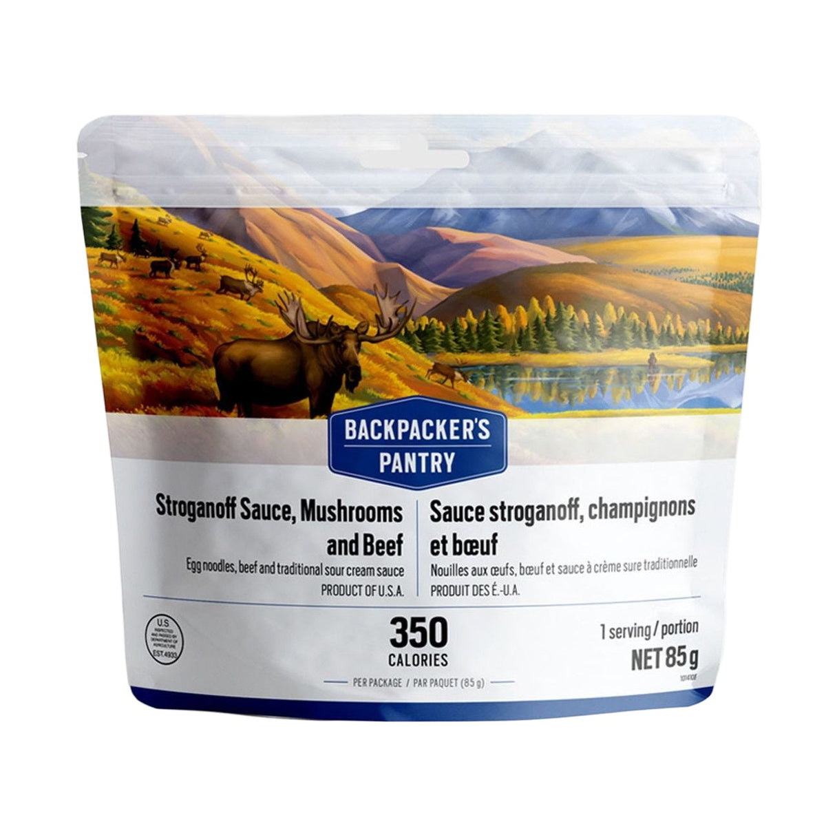 SAUCE STROGANOFF CHAMPIGNONS ET BOEUF - 1 PORTION - BACKPACKERS PANTRY - PLEIN AIR CAMPING ET SURVIE - NOURRITURE