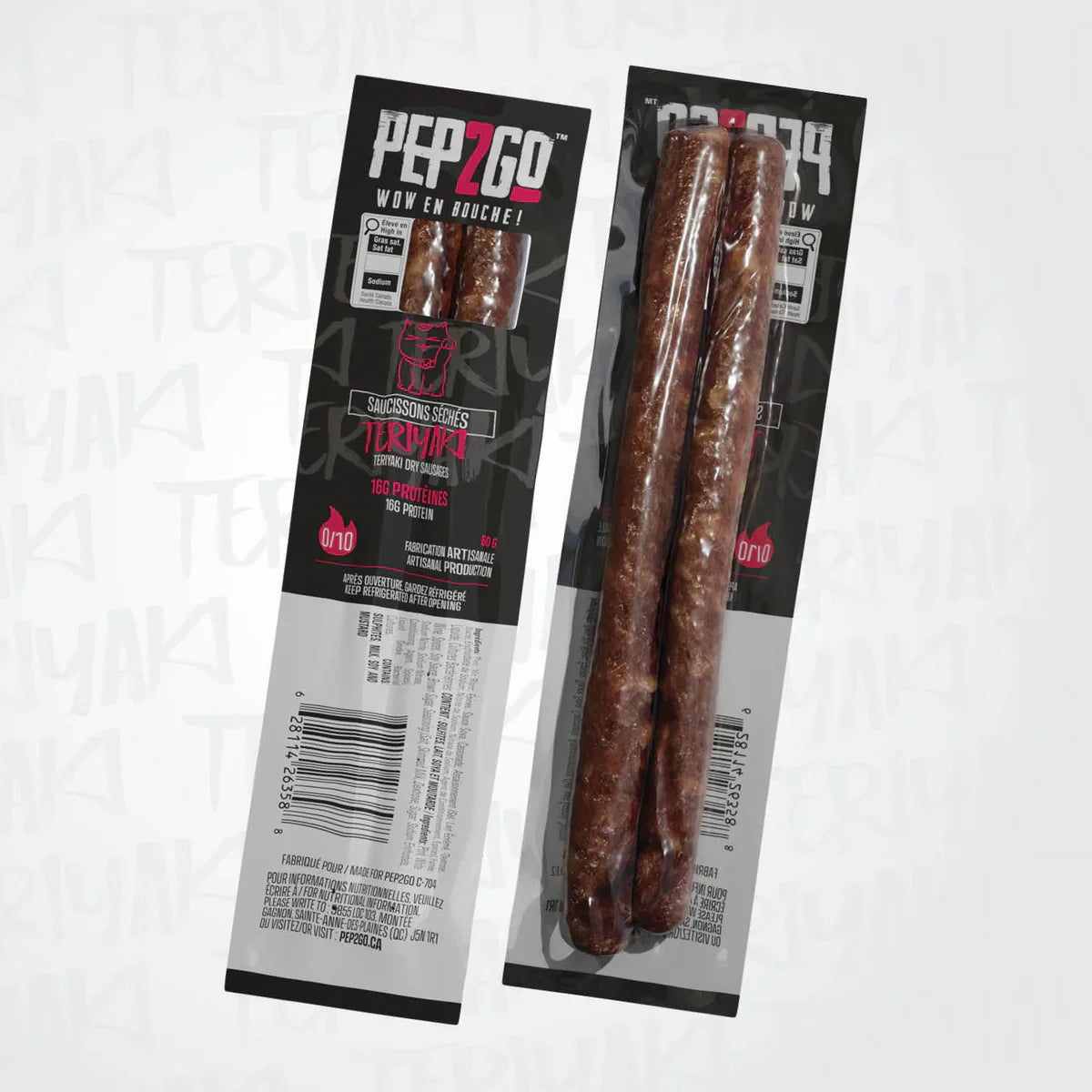 SAUCISSON SEC PEP2GO TERIYAKI - PLEIN AIR CAMPING ET SURVIE - NOURRITURE