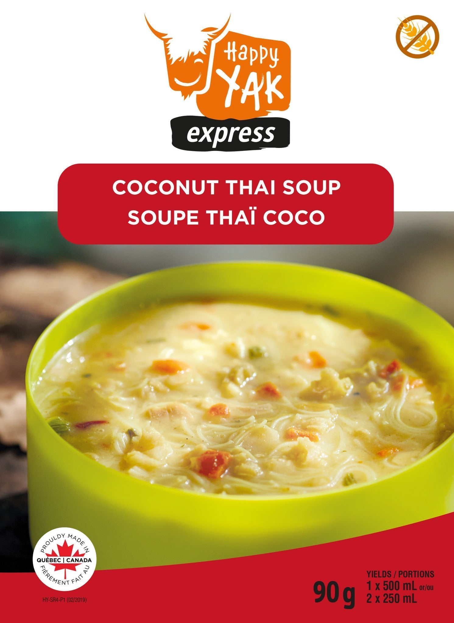 SOUPE THAÏ COCO HAPPY YAK - PLEIN AIR CAMPING ET SURVIE - NOURRITURE