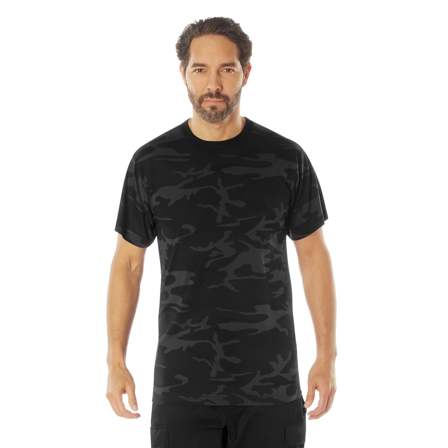 T-SHIRT ANTI-HUMIDITÉ CAMO DE MINUIT - CAMO MINUIT NOIR / SMALL - VÊTEMENTS - T-SHIRTS