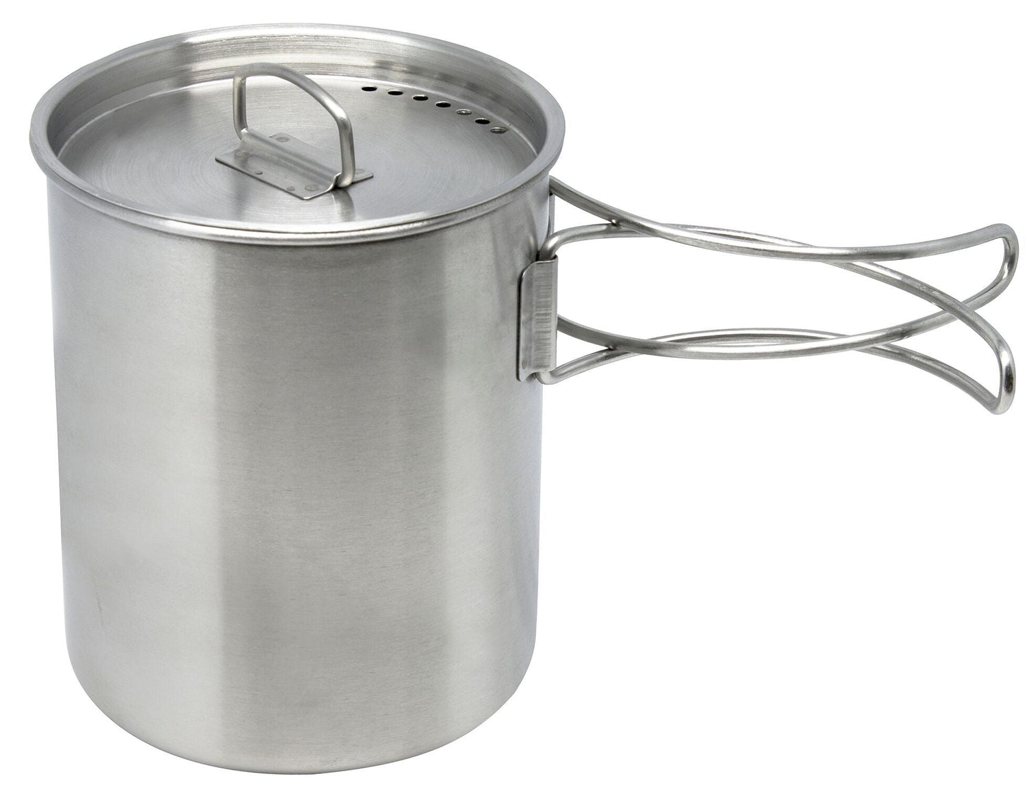 TASSE EN ACIER INOXYDABLE AVEC COUVERCLE - PLEIN AIR CAMPING ET SURVIE - USTENSILES