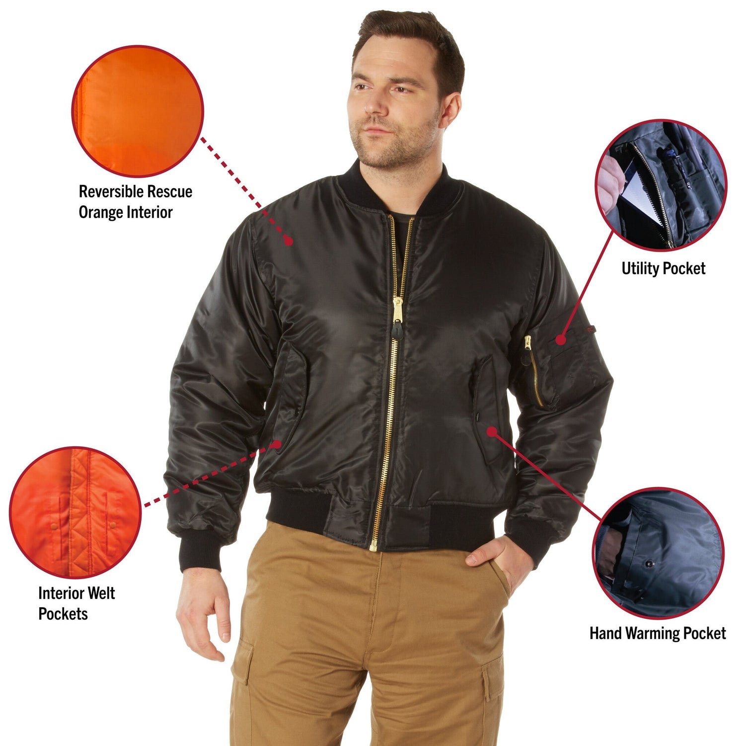 VESTE D’AVIATEUR ROTHCO MA-1 - VÊTEMENTS - MANTEAUX ET VESTES