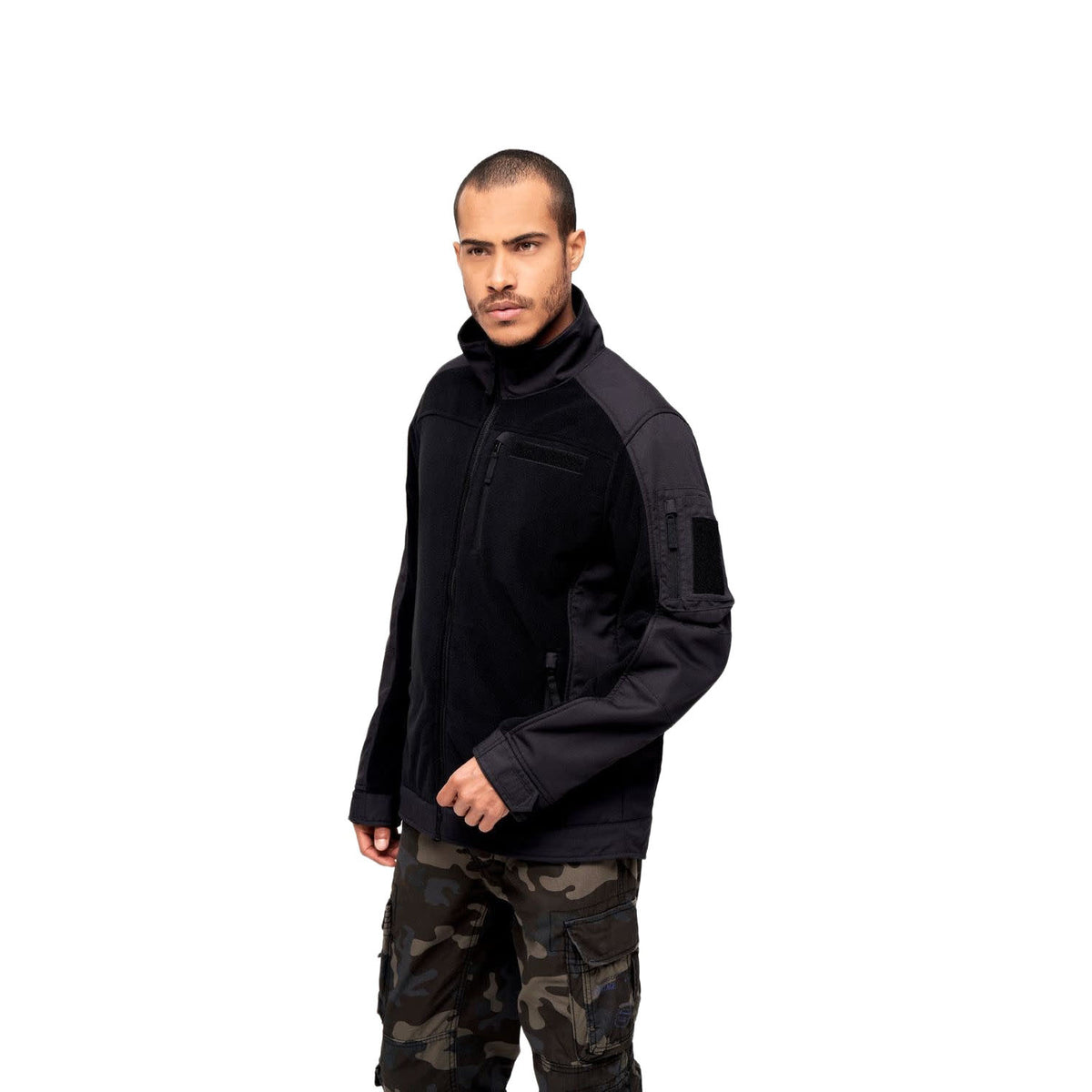 VESTE EN POLAR ET TISSU RIPSTOP BRANDIT - VÊTEMENTS - MANTEAUX ET VESTES