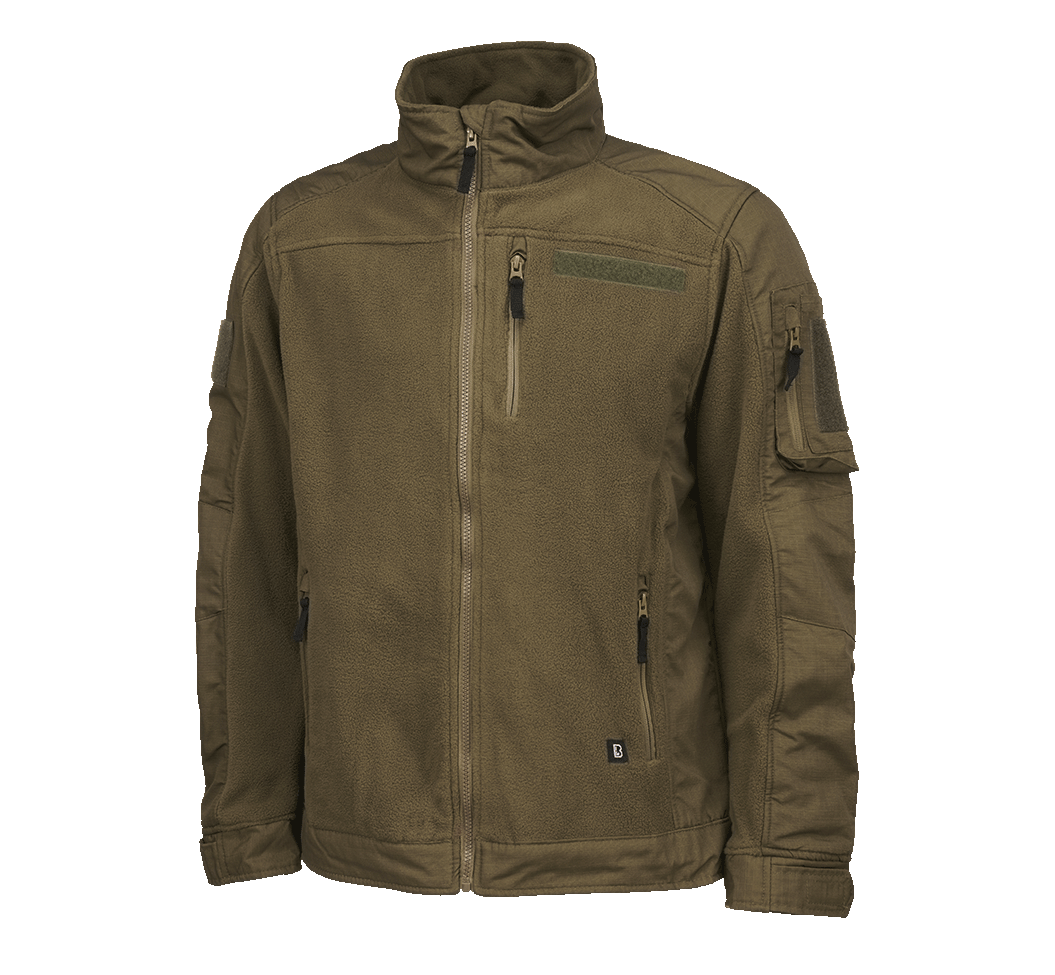 VESTE EN POLAR ET TISSU RIPSTOP BRANDIT - VERT OLIVE / SMALL - VÊTEMENTS - MANTEAUX ET VESTES