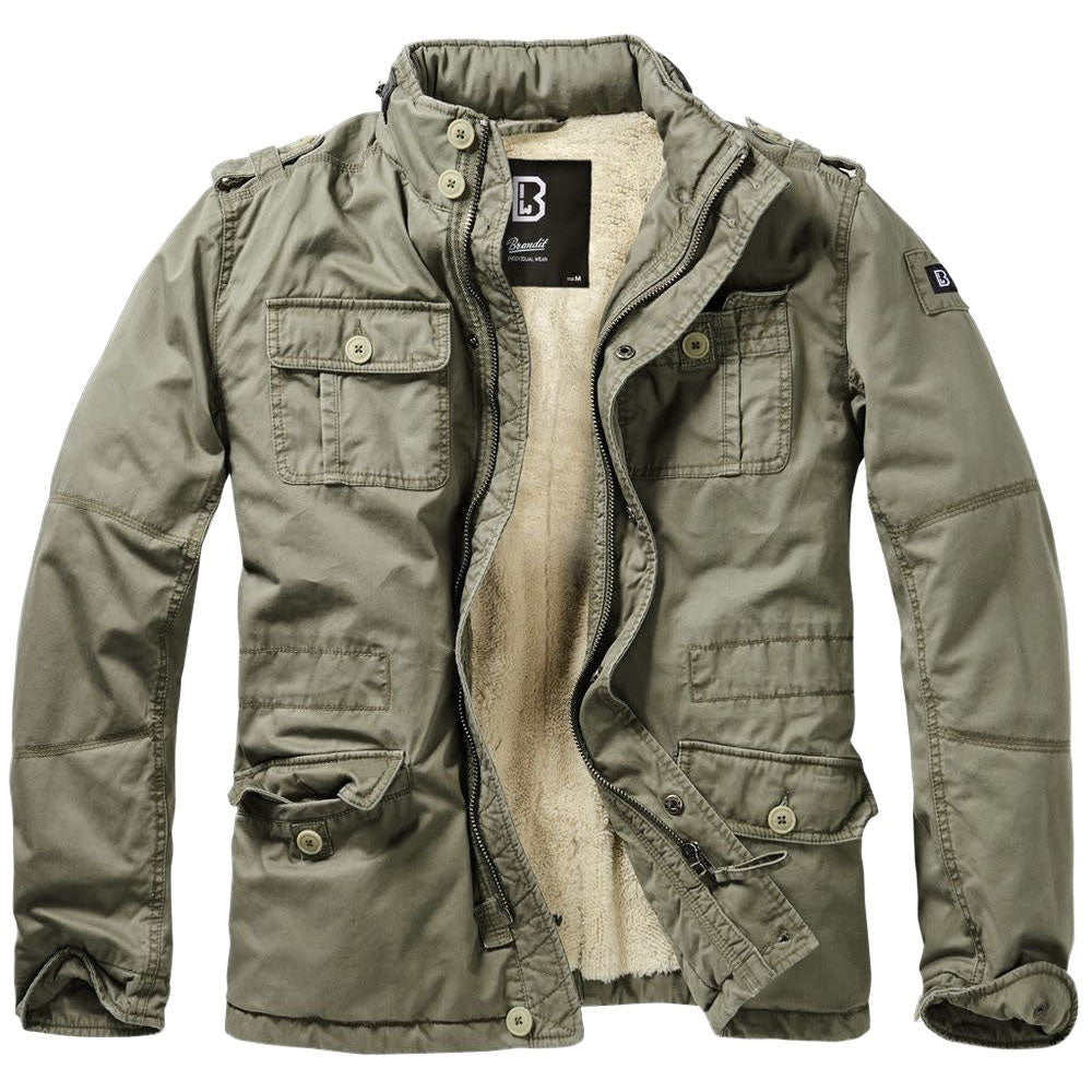 VESTE MILITAIRE BRITANNIA HIVER BRANDIT - VERT OLIVE / SMALL - VÊTEMENTS - MANTEAUX ET VESTES