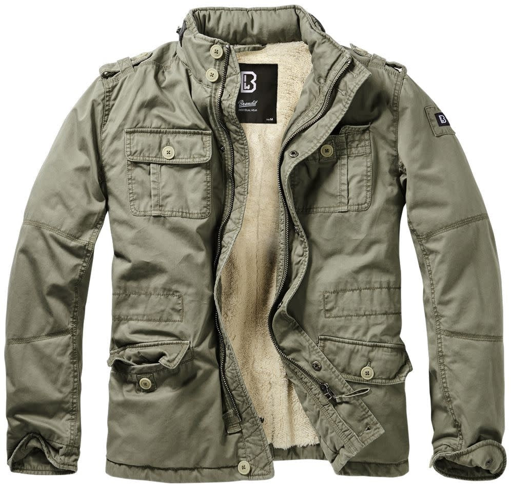 VESTE MILITAIRE BRITANNIA HIVER BRANDIT - VERT OLIVE / SMALL - VÊTEMENTS - MANTEAUX ET VESTES