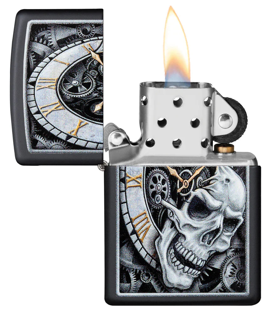 ZIPPO CRÂNE ET HORLOGE - PLEIN AIR CAMPING ET SURVIE - BRIQUETS