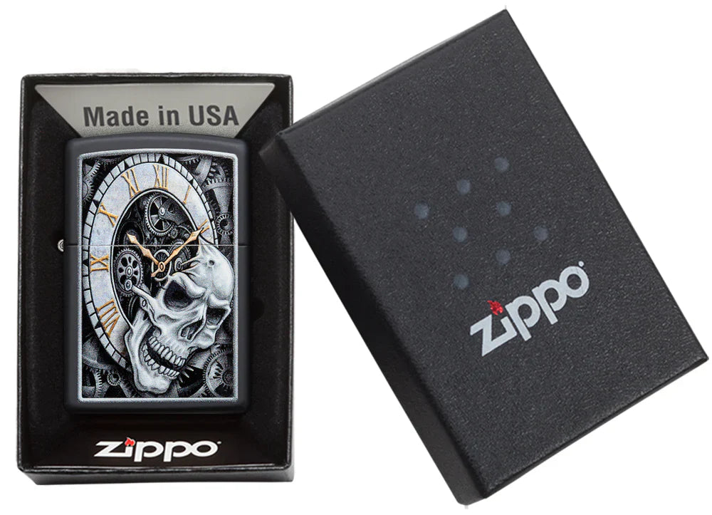 ZIPPO CRÂNE ET HORLOGE - PLEIN AIR CAMPING ET SURVIE - BRIQUETS