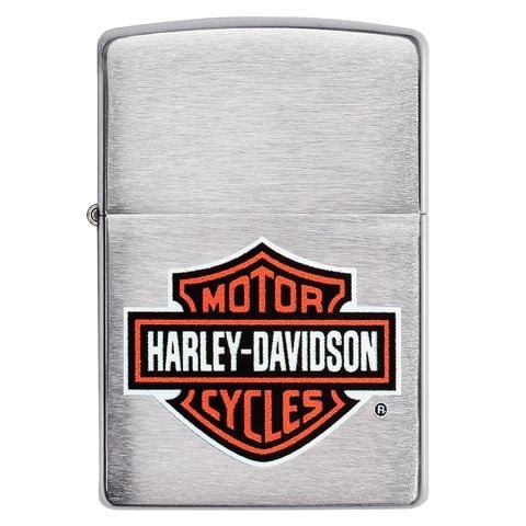 ZIPPO HARLEY DAVIDSON EN CHROME BROSSÉ - PLEIN AIR CAMPING ET SURVIE - BRIQUETS