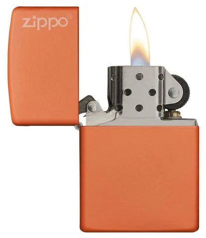 ZIPPO ORANGE MÂT AVEC LOGO ZIPPO - PLEIN AIR CAMPING ET SURVIE - BRIQUETS