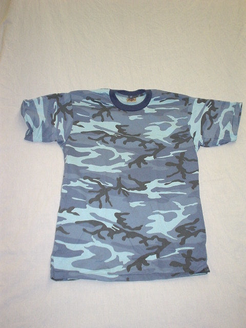 T-SHIRT CAMO BLEU