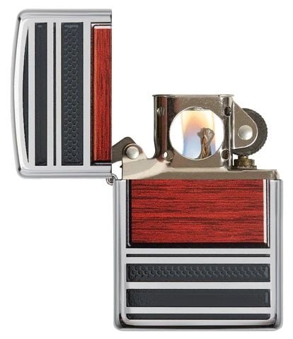 ZIPPO À PIPE AVEC INSERTION DE BOIS