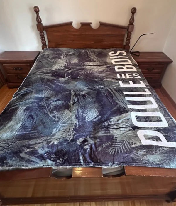 COUVERTURE DE TYPE DOUDOU CAMO POULE DES BOIS