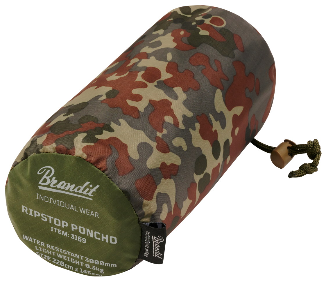 PONCHO CAMO FLECKTARN EN RIPSTOP BRANDIT