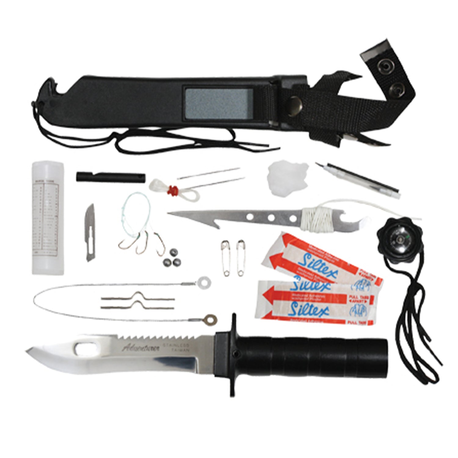 ROTHCO ADVENTURER'S SURVIVAL KNIFE WITH ACCESSORIES