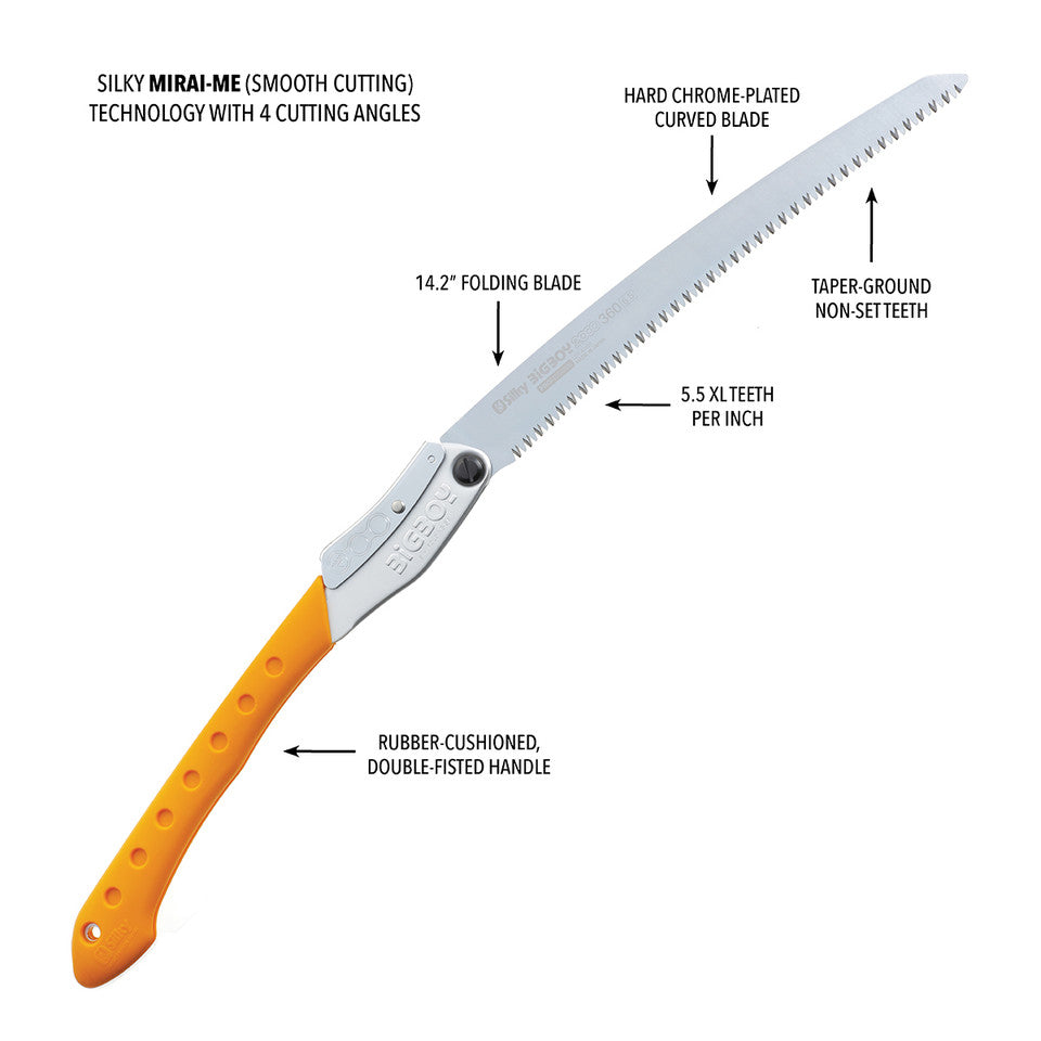 SCIE PLIANTE SILKY SAWS BIGBOY 2000 360MM DENTS EXTRA LARGE