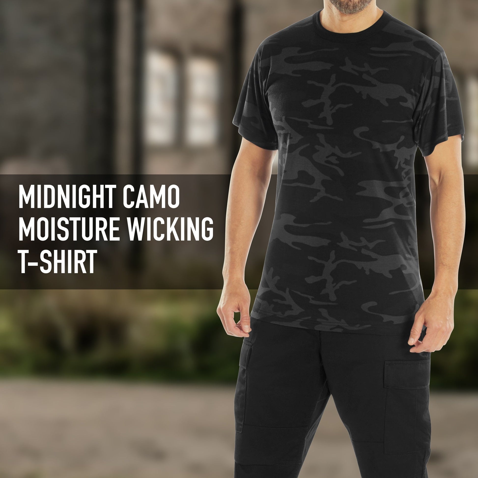 T-SHIRT ANTI-HUMIDITÉ CAMO DE MINUIT