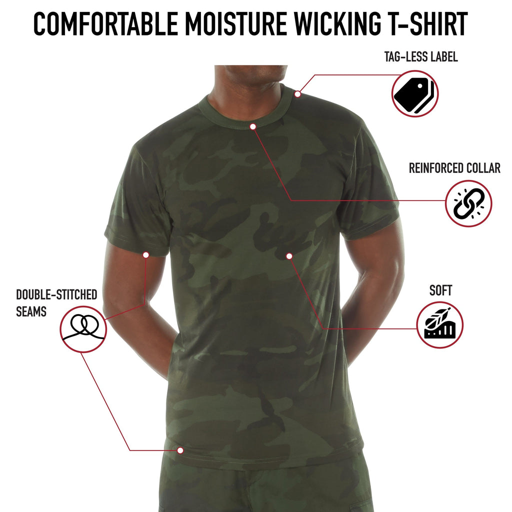 T-SHIRT ANTI-HUMIDITÉ CAMO DE MINUIT