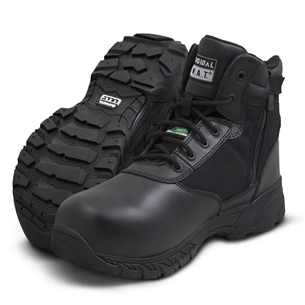 BOTTES DE SÉCURITÉ ORIGINAL SWAT CSA CLASSIC 6” AVEC FERMETURE ÉCLAIR NOIR
