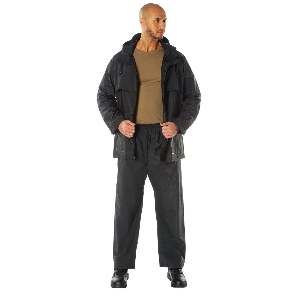 ENSEMBLE IMPERMÉABLE NOIR EN PVC MICROLITE