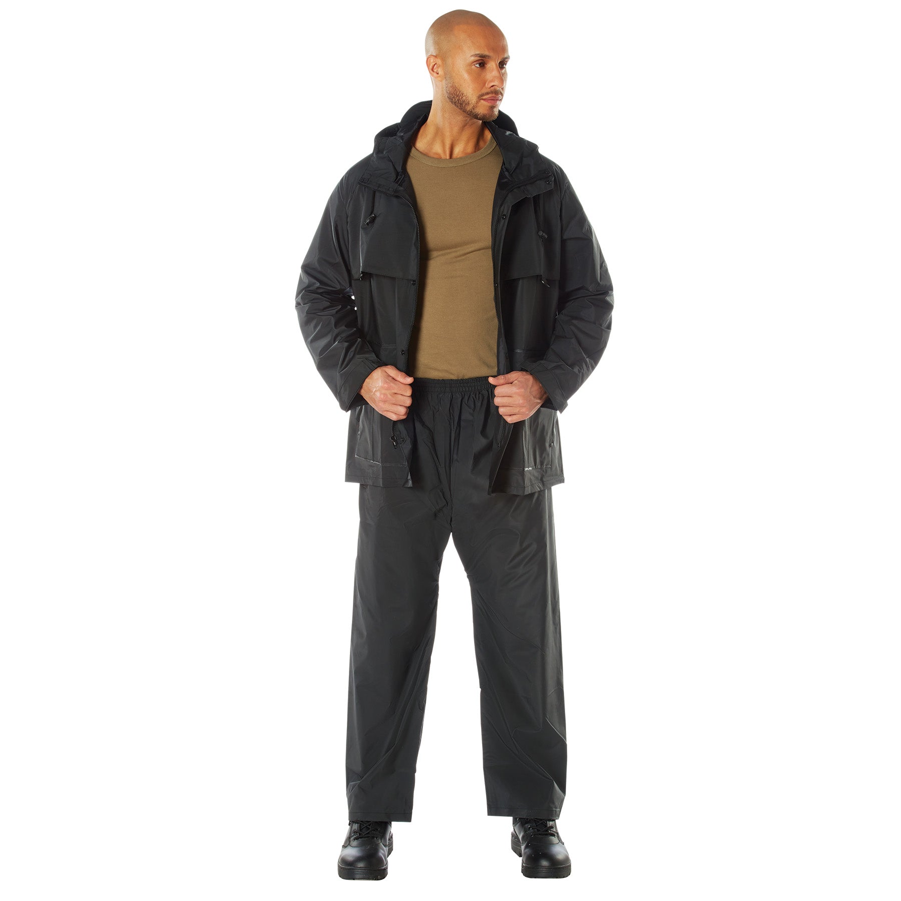 ENSEMBLE IMPERMÉABLE NOIR EN PVC MICROLITE