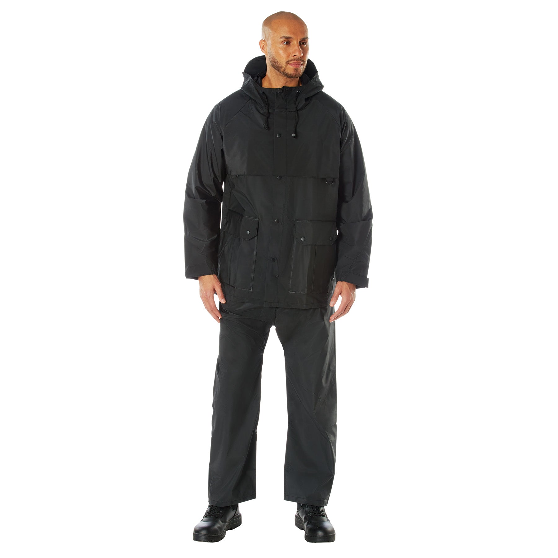 ENSEMBLE IMPERMÉABLE NOIR EN PVC MICROLITE