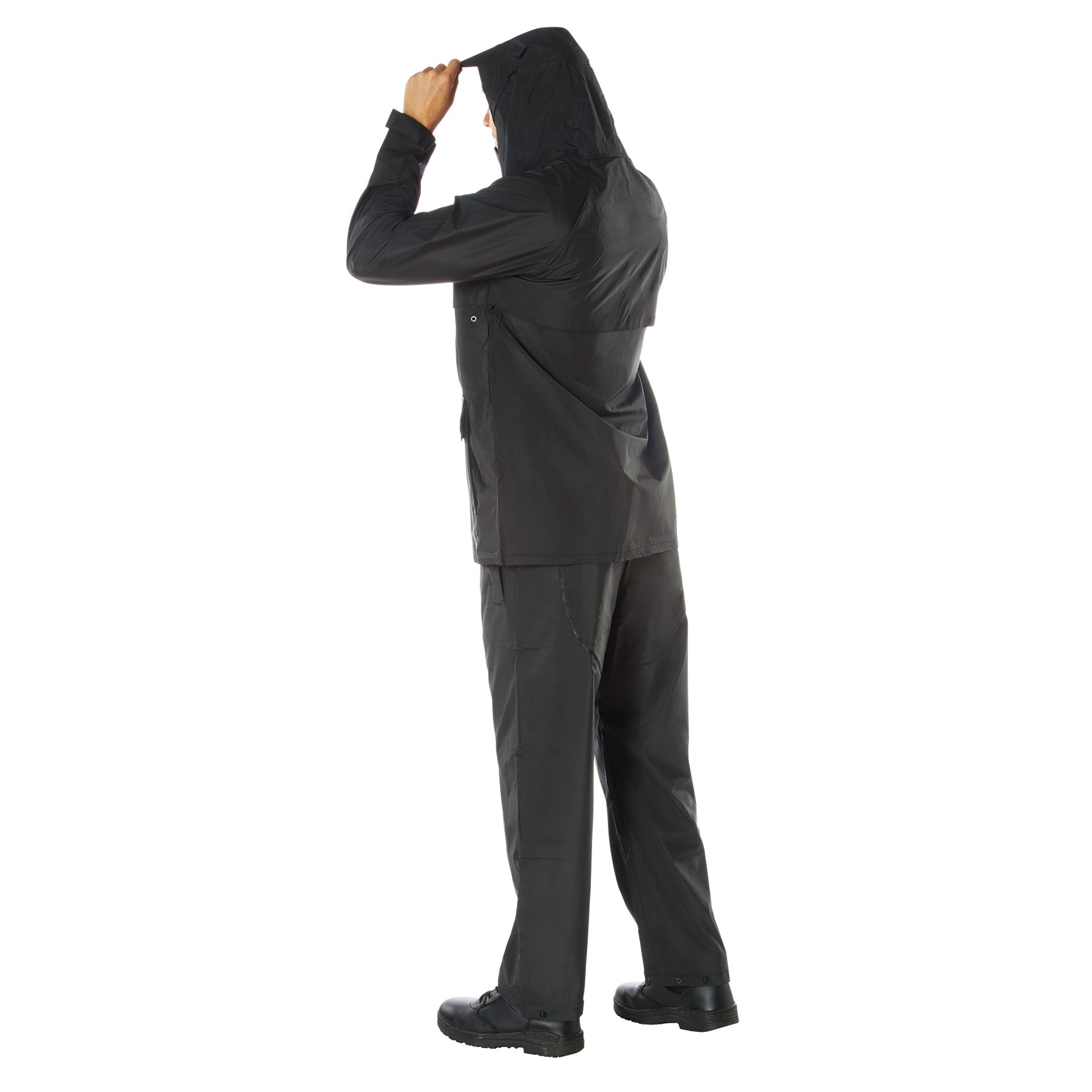 ENSEMBLE IMPERMÉABLE NOIR EN PVC MICROLITE