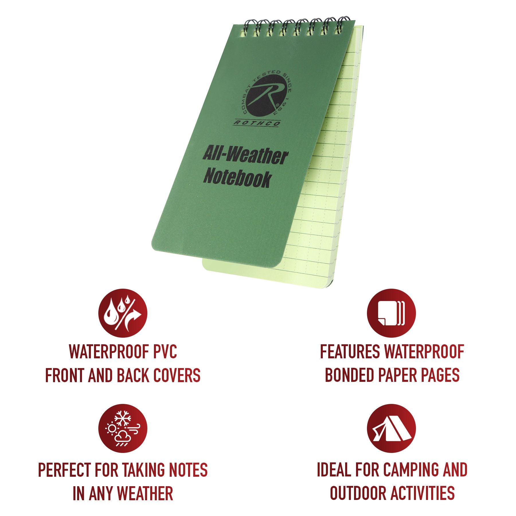 CARNET DE NOTE IMPERMÉABLE 3 PAR 5 POUCES