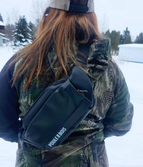 SAC BANDOUILLÈRE NOIR POULE DES BOIS