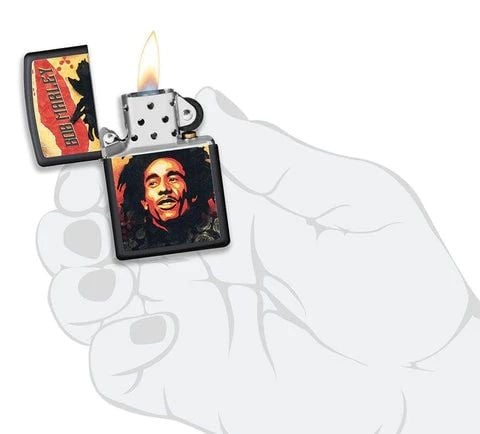 ZIPPO BOB MARLEY NOIR MÂT