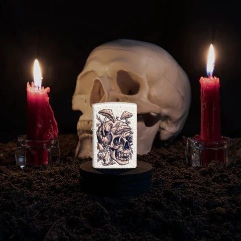 ZIPPO CRÂNE ET CHAMPIGNONS