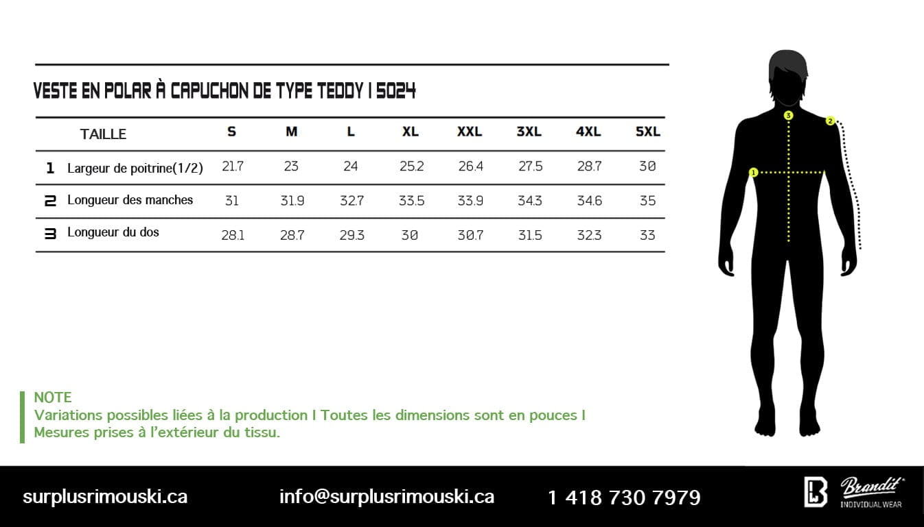 VESTE EN POLAR À CAPUCHON DE TYPE TEDDY BRANDIT
