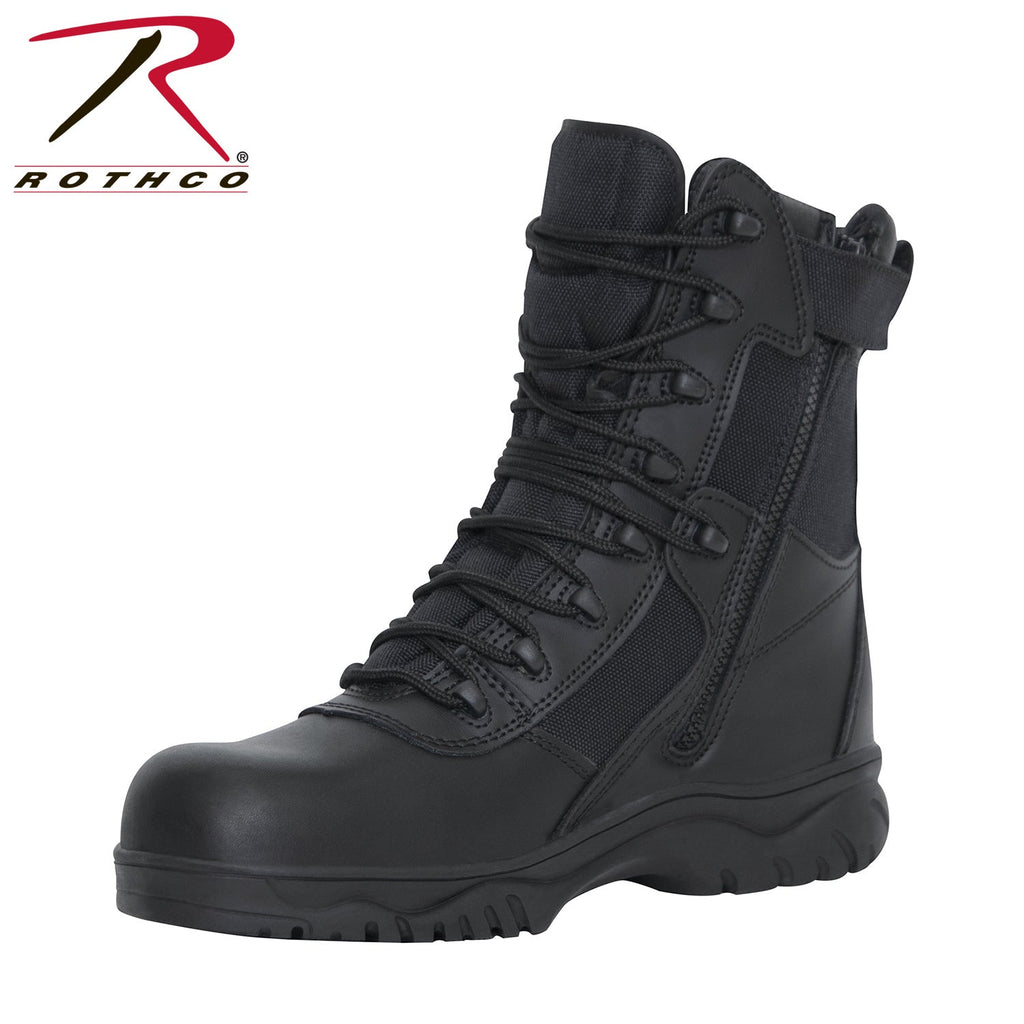 BOTTES TACTIQUES 8" FERMETURE ÉCLAIRE LATÉRALE