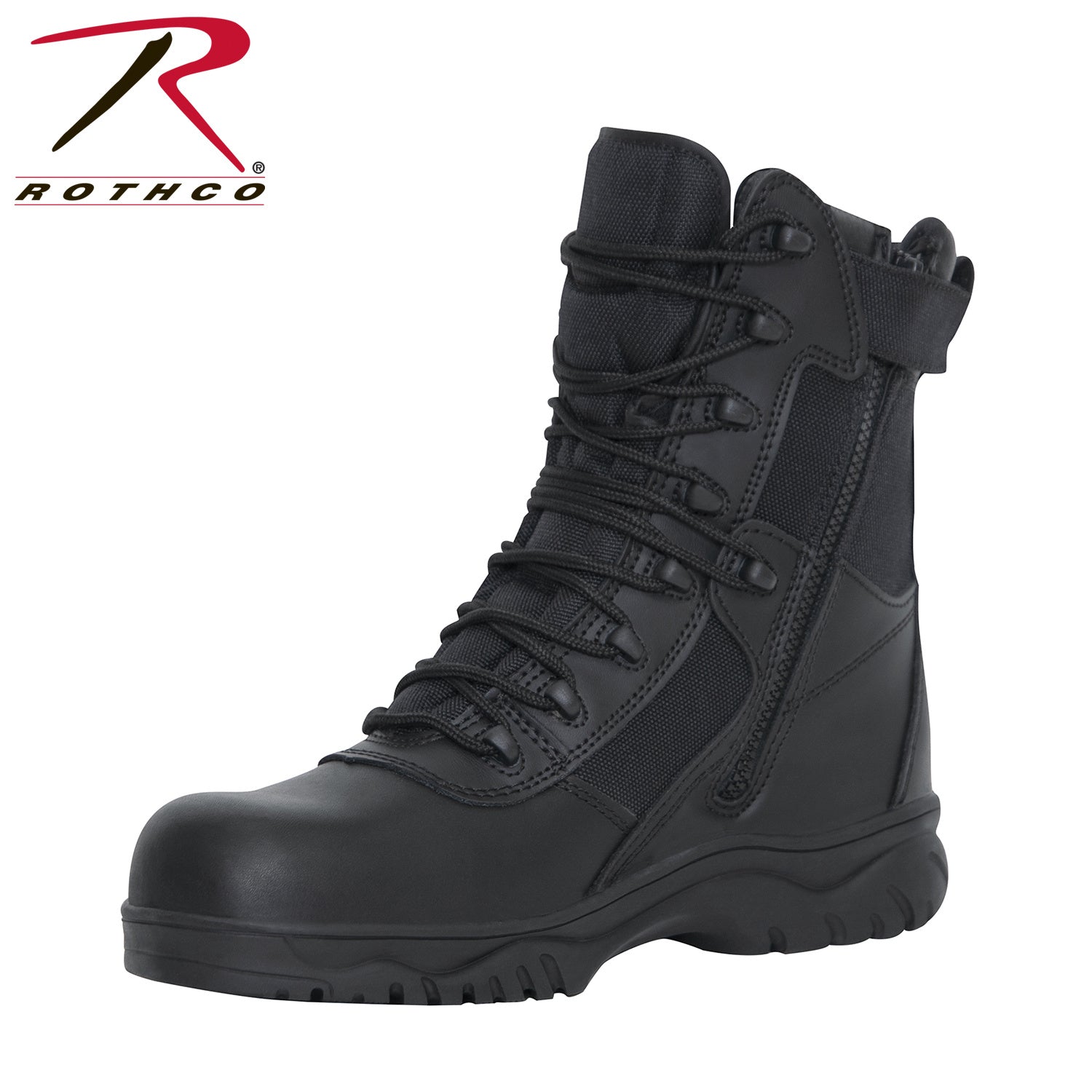 BOTTES TACTIQUES 8" FERMETURE ÉCLAIRE LATÉRALE