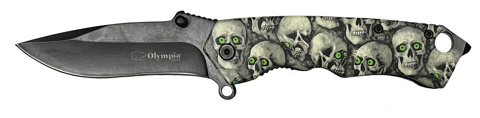COUTEAU AVEC TÊTES DE MORTS