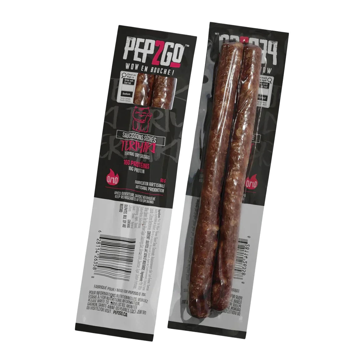 SAUCISSON SEC PEP2GO TERIYAKI - PLEIN AIR CAMPING ET SURVIE - NOURRITURE