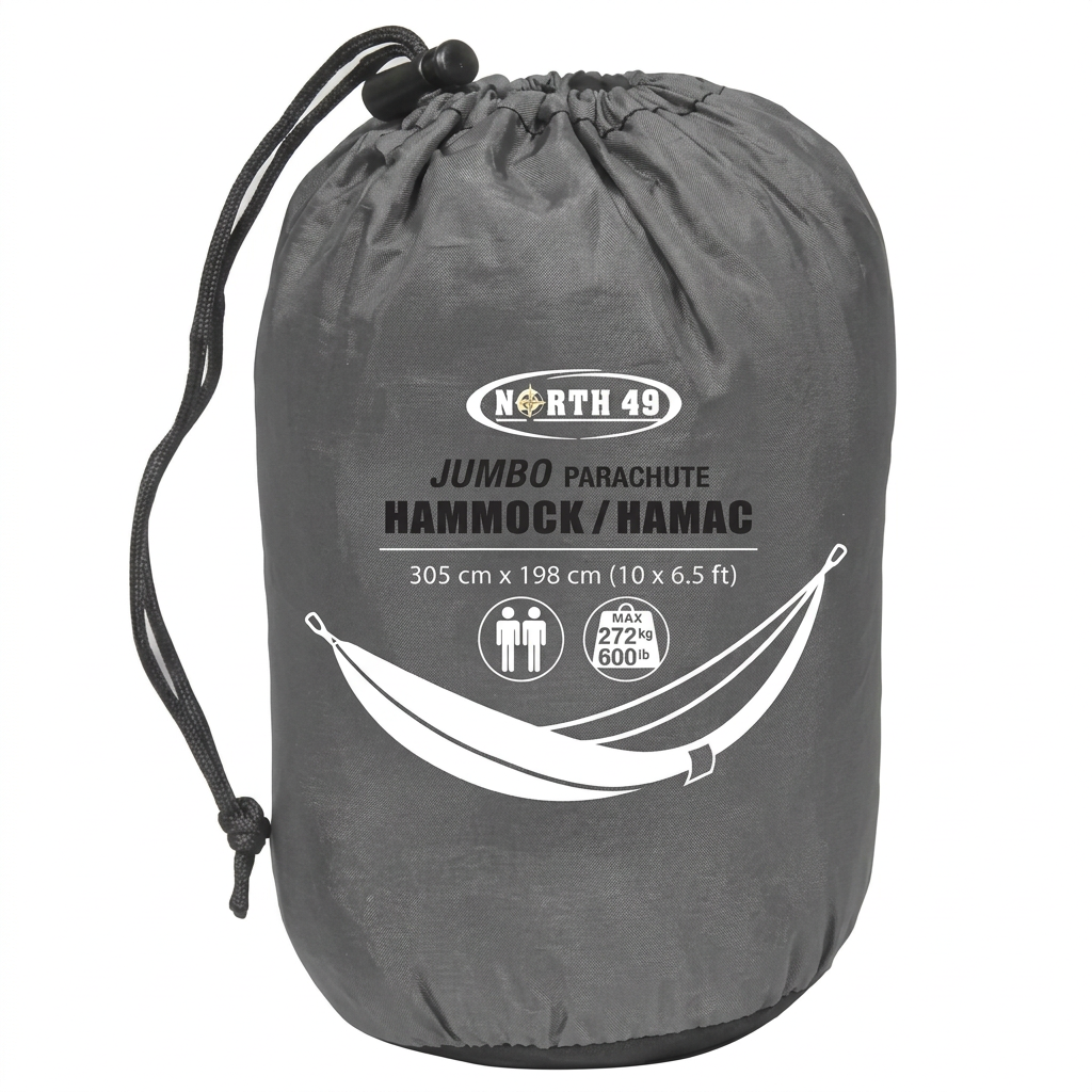 HAMAC DOUBLE XL AVEC CAPACITÉ DE 600 LIVRES GRIS