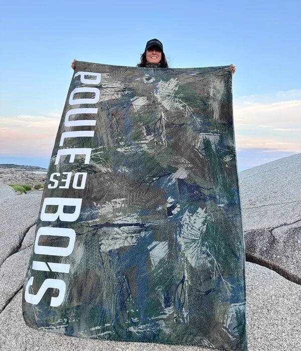 COUVERTURE DE TYPE DOUDOU CAMO POULE DES BOIS