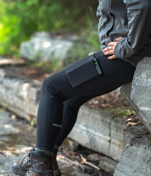 LEGGING POUR FEMME NOIR POULE DES BOIS