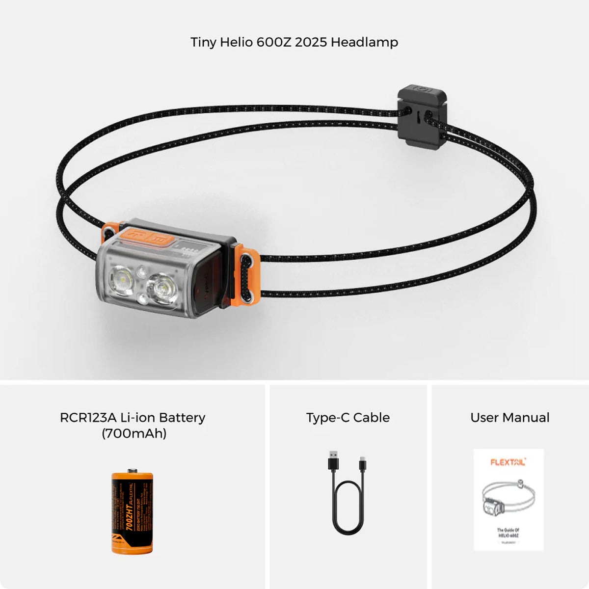 FLEXTAIL TINY HELIO RECHARGEABLE HEADLAMP 600 LUMENS