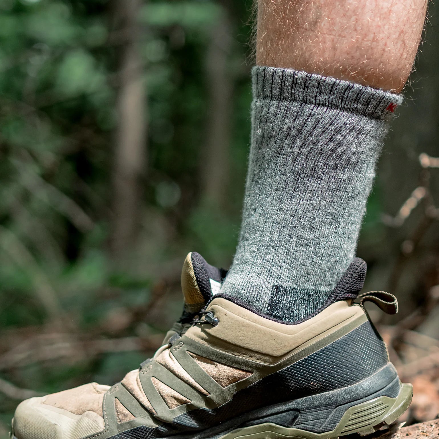 BAS DE RANDONNÉE MÉRINOS KEEP ON CHARCOAL