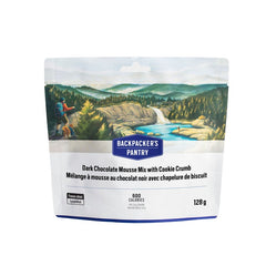 MOUSSE GÂTEAU FROMAGE CHOCOLAT NOIR - 1 PORTION - BACKPACKERS PANTRY - PLEIN AIR CAMPING ET SURVIE - NOURRITURE