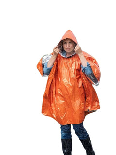 PONCHO RÉFLÉCHISSANT LA CHALEUR - SURVIVE OUTDOORS LONGER - PLEIN AIR CAMPING ET SURVIE - COUVERTURES ET ABRIS