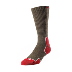 BAS DE RANDONNÉE MÉRINOS TRAIL VERT ET ROUGE - MÉDIUM - VÊTEMENTS - BAS